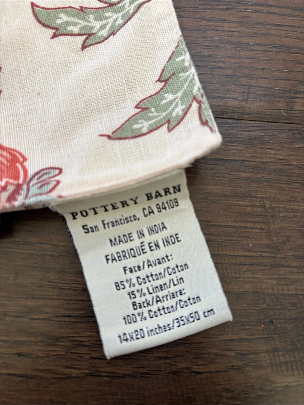 Pottery Barn Floral Butterfly Cream Blue Placemats (5) Summer Table Cotton Linen